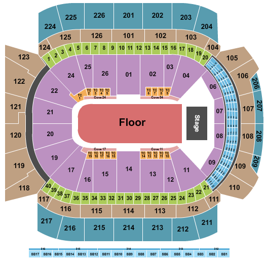 seating chart for Climate Pledge Arena - The Black Keys - eventticketscenter.com