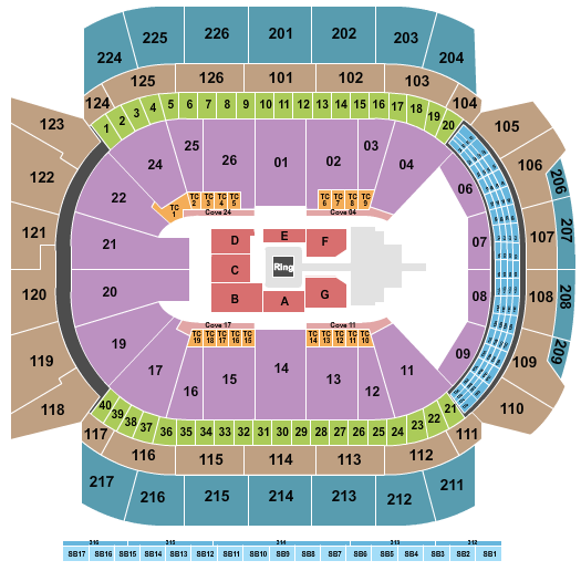 seating chart for Climate Pledge Arena - WWE - eventticketscenter.com