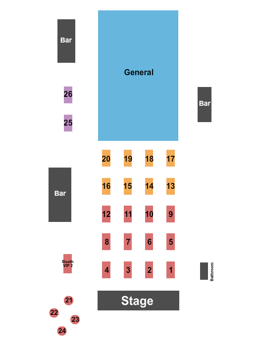 Club Karamba Seating Chart