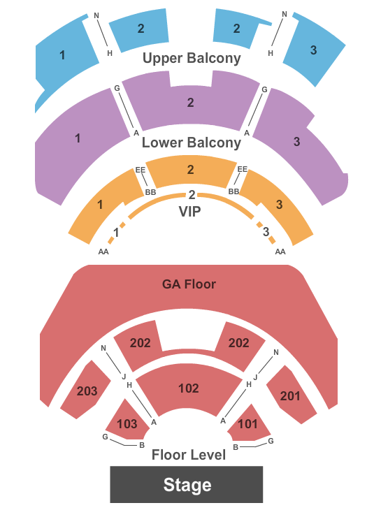 The Novo Reserved Seating Chart