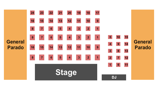 Club Rodeo Rio Endstage Tables Seating Chart