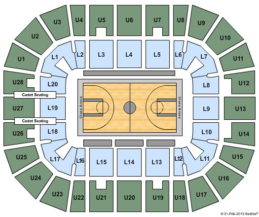 Air Force Basketball Seating Chart