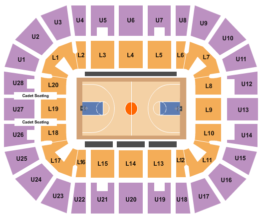 Clune Arena Basketball Seating Chart