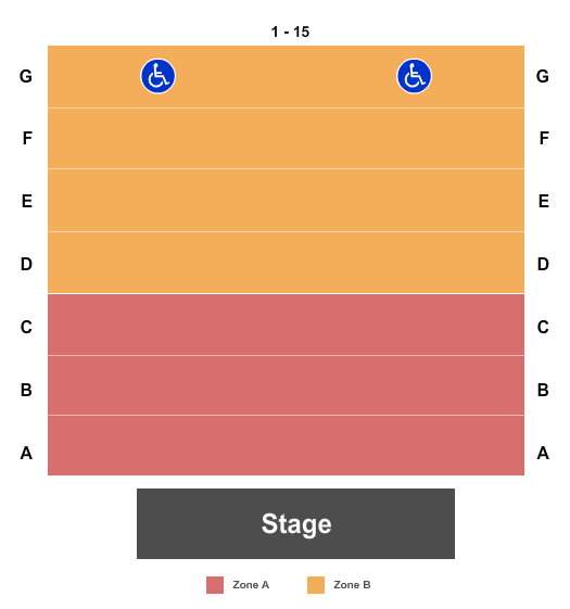Clurman Theatre End Stage Zone Seating Chart