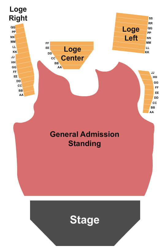 Clyde Theatre Endstage GA Floor Seating Chart