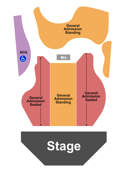 Clyde Theatre GA Seating/Standing Seating Chart