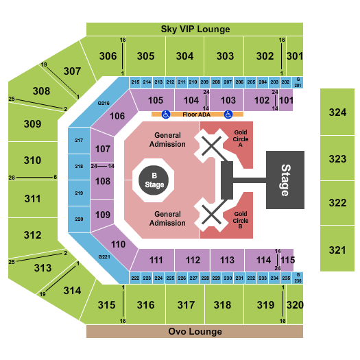 Co-Op Live Next Event Seating Chart