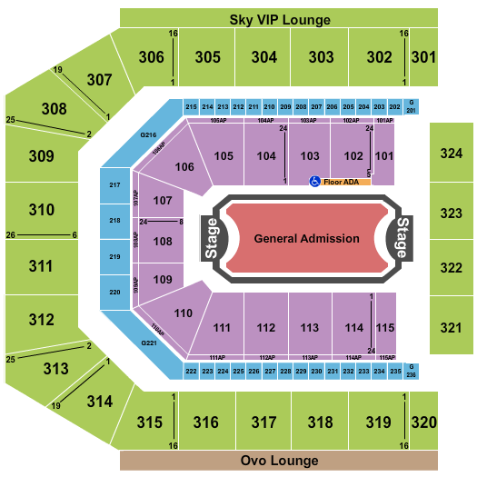 Co-Op Live Drake Seating Chart