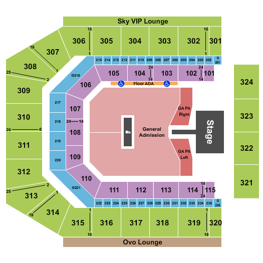 Co-Op Live Olivia Rodrigo Seating Chart