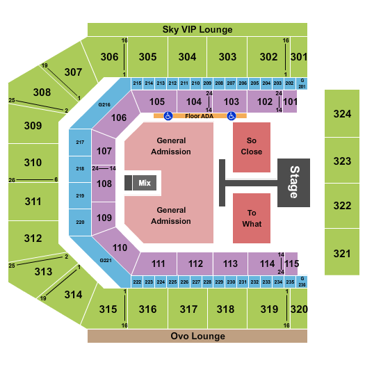 Co-Op Live Tate McRae Seating Chart