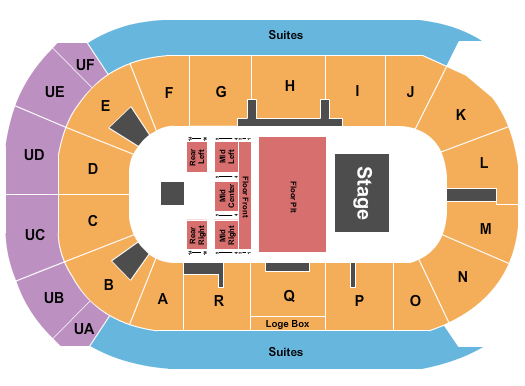 Co-Op Place Endstage Floor Pit Seating Chart