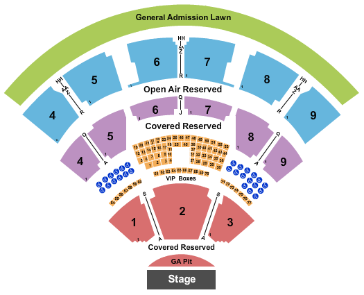 Coastal Credit Union Music Park at Walnut Creek Endstage GA Pit 5 Seating Chart
