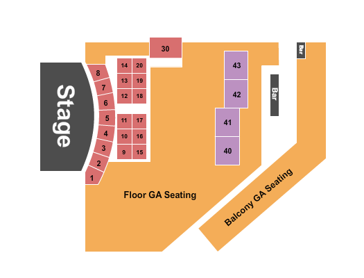 Cobb's Comedy Club Endstage 2 Seating Chart