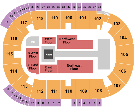 Coca-Cola Coliseum AEW Seating Chart