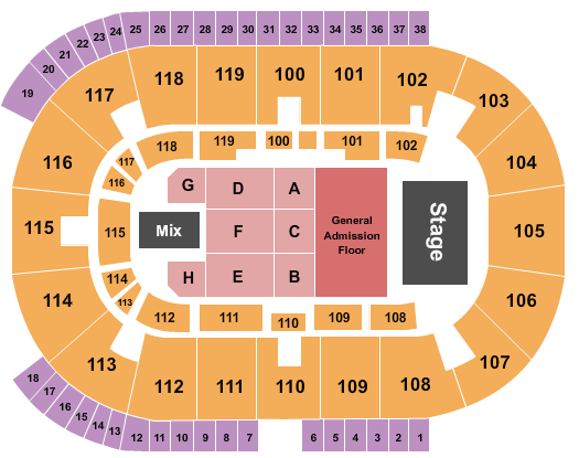 Coca-Cola Coliseum Avril Seating Chart