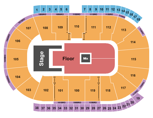 Coca-Cola Coliseum Fridayy Seating Chart