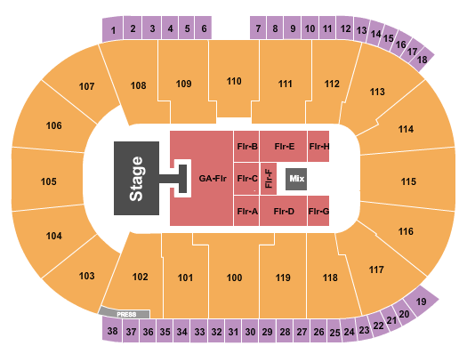 Coca-Cola Coliseum Jordan Davis Seating Chart