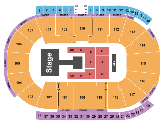 Coca-Cola Coliseum P1Harmony Seating Chart