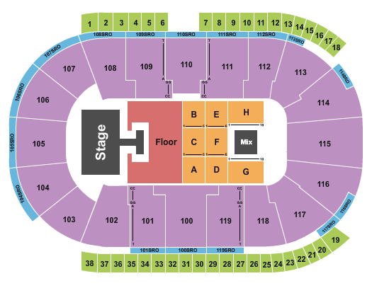 Coca-Cola Coliseum Riley Green Seating Chart