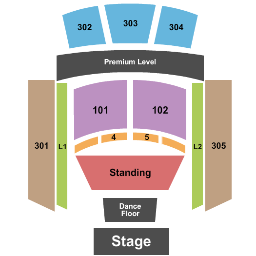 Coca-Cola Music Hall Endstage - GA Floor Seating Chart