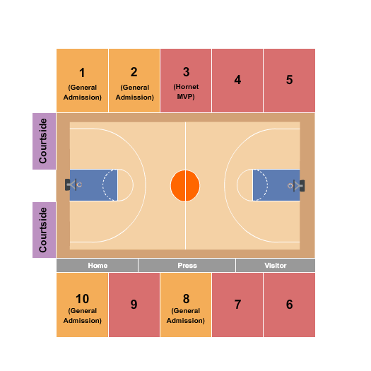Colberg Court Basketball Seating Chart