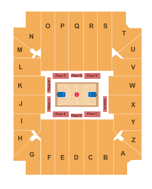 Coleman Coliseum Seating Chart Rows