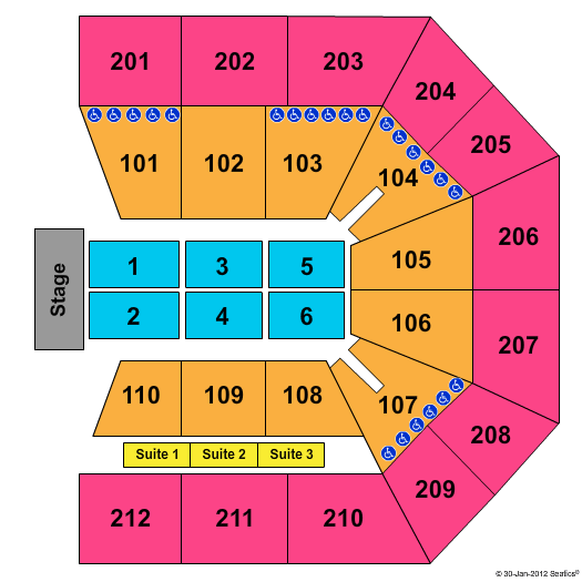 College Park Center End Stage Seating Chart