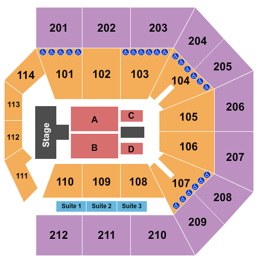 College Park Center The Roadshow Seating Chart