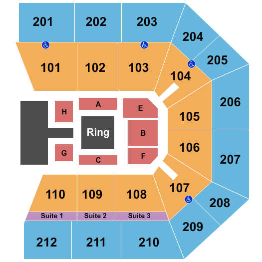 College Park Center Wrestling 3 Seating Chart