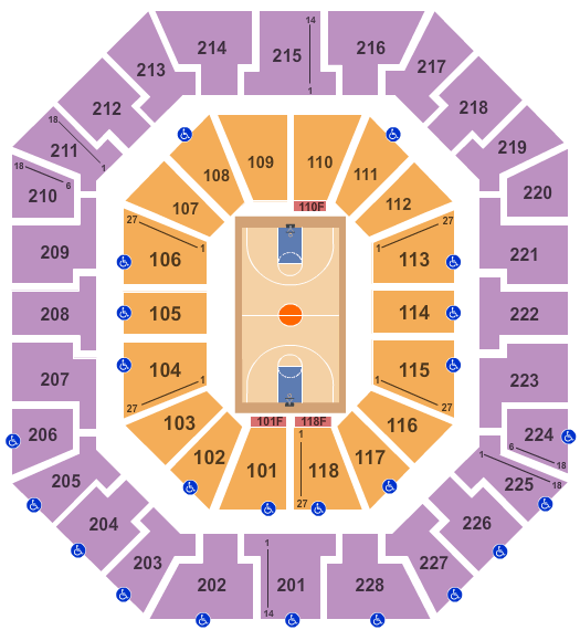 Colonial Life Arena Standard Seating Chart