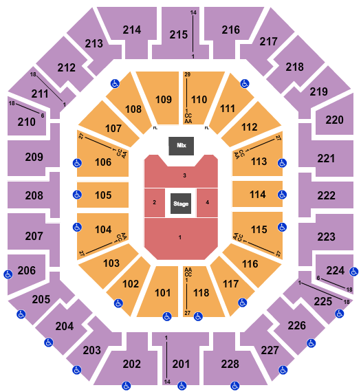 Colonial Life Arena CenterStage Seating Chart