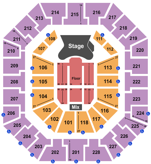 Colonial Life Arena Interactive Seating Chart