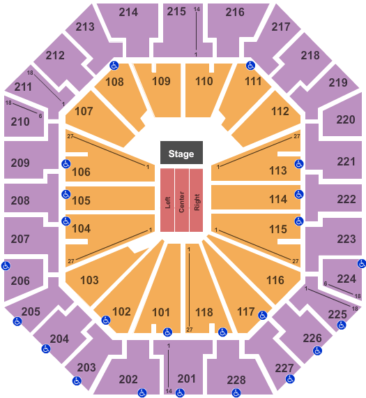 Colonial Life Arena Endstage 2 Seating Chart