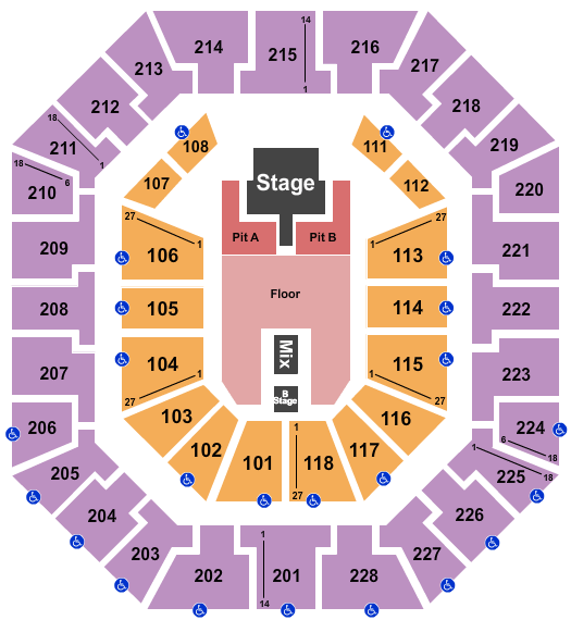 Colonial Life Arena Imagine Dragons Seating Chart