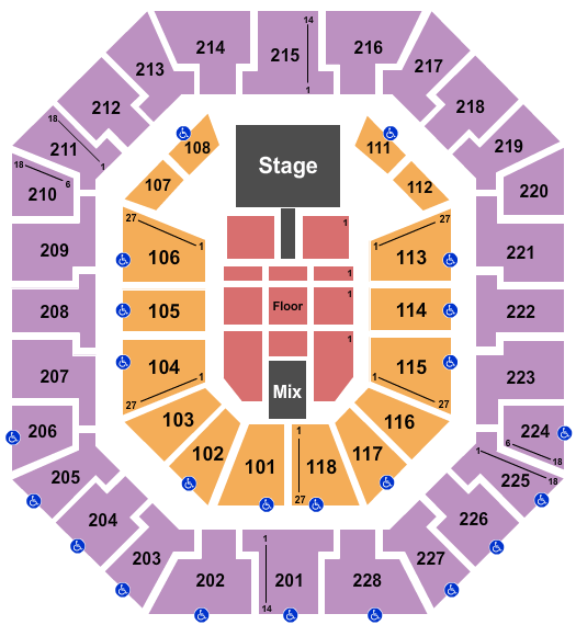 Colonial Life Arena Journey Seating Chart