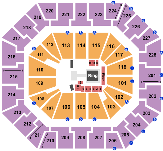 Colonial Life Arena MMA Seating Chart