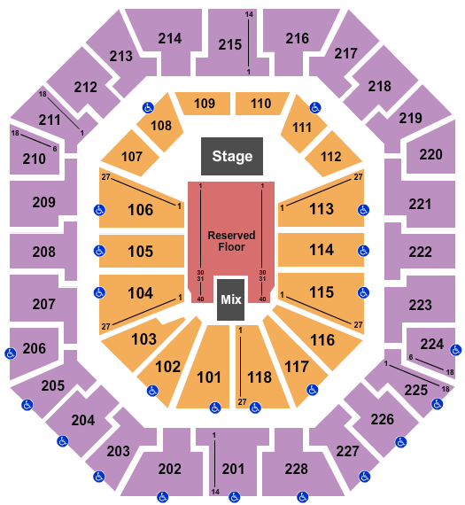 seating chart for Colonial Life Arena - Mary J. Blige - eventticketscenter.com