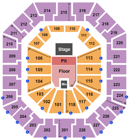 Colonial Life Arena Miranda Lambert Seating Chart