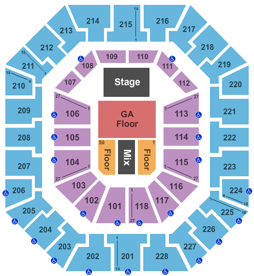 Colonial Life Arena Pearl Jam Seating Chart