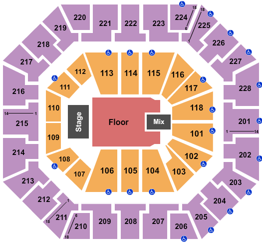 seating chart for Colonial Life Arena - Pitbull - eventticketscenter.com