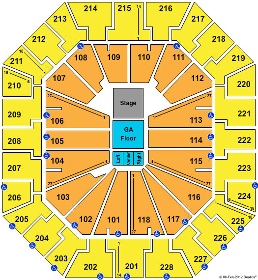Colonial Life Arena Zac Brown Band Seating Chart