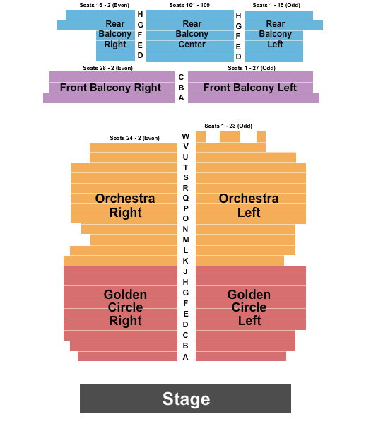 The Colonial Theatre - Phoenixville Endstage GC 2 Seating Chart