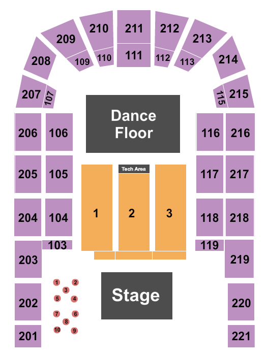 Colorado State Fair Endstage w/ Dance Floor Seating Chart