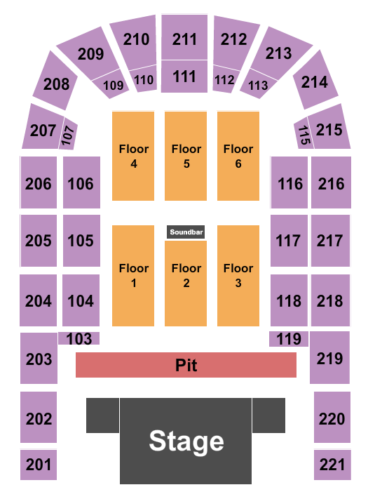Colorado State Fair Endstage w/ Pit Seating Chart