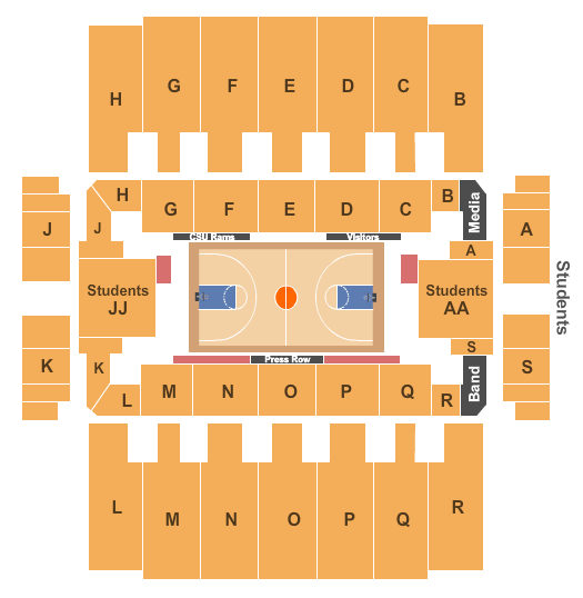 Colorado State University - Moby Arena Basketball Seating Chart