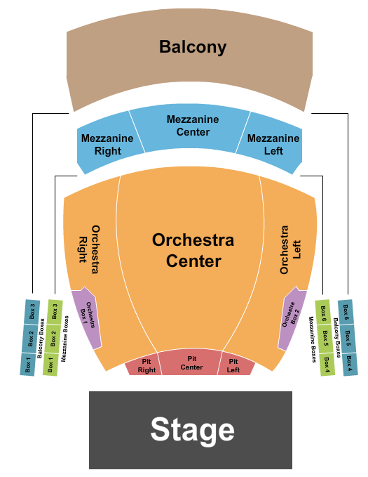 Columbia County Performing Arts Center Seating Map