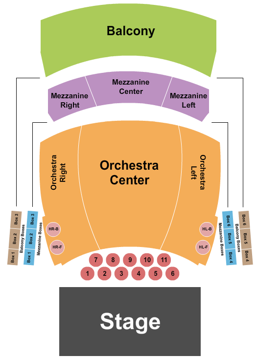 Columbia County Performing Arts Center Endstage Tables Seating Chart