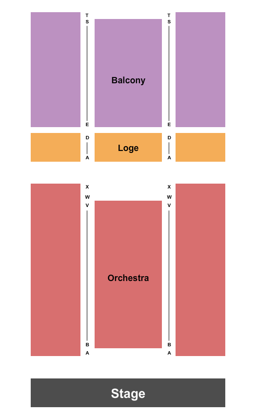 Columbia Theater End Stage Seating Chart