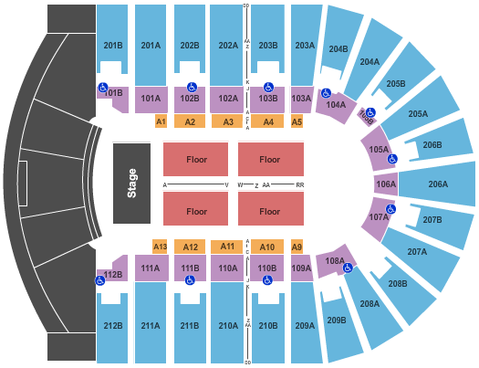Columbus Civic Center End Stage Seating Chart