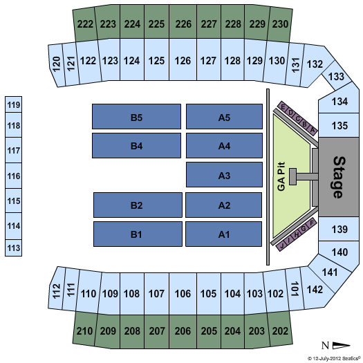 Historic Crew Stadium Zac Brown Band Seating Chart